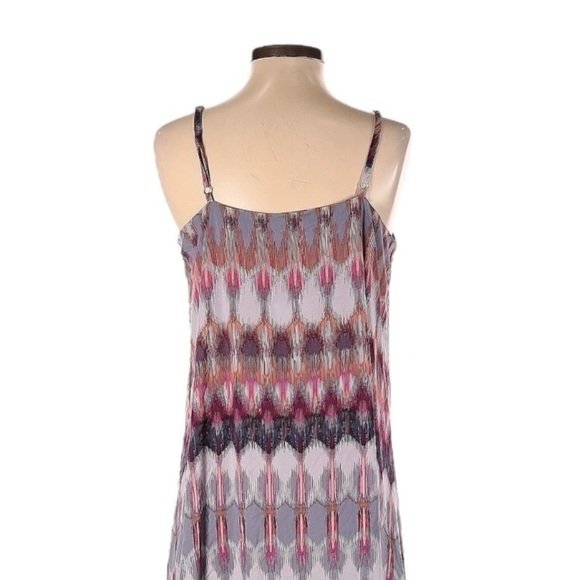 Nicole Miller New York Ikat Purple Flowy Boho Maxi Dress Size S NWT Sleeveless - Picture 4 of 8